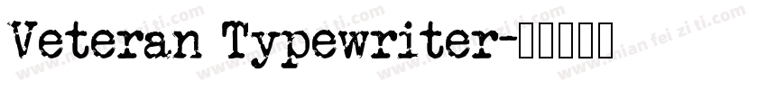 Veteran Typewriter字体转换